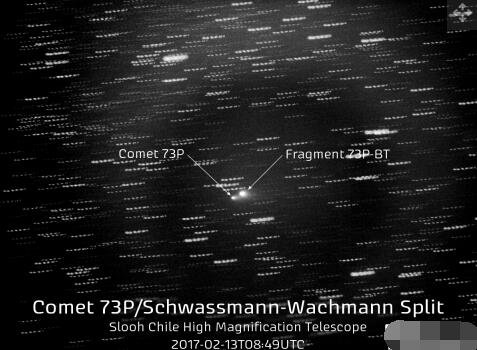彗星 73PSchwassmann-Wachmann 及其碎片飞过 Slooh 在智利的高倍率望远镜的视野.jpg